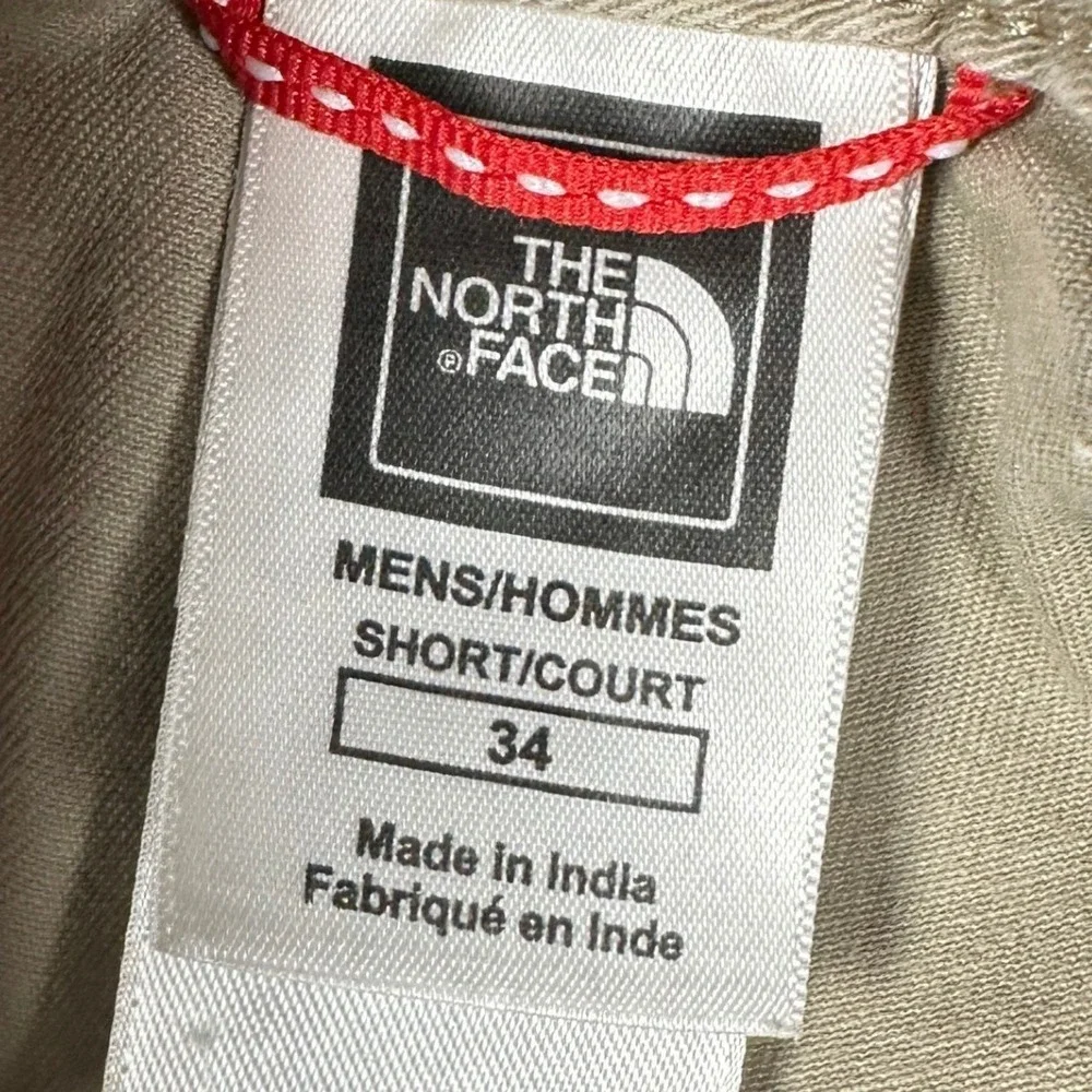 The North Face Shorts Mens 34 Tan Khaki Chino Hiking Outdoor Flat Front Casual